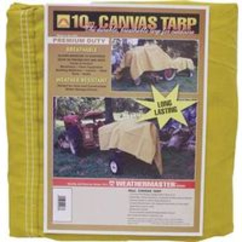 10′ x 12′ 10 oz Green Canvas Tarp (13 lbs)