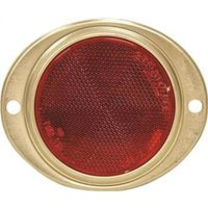 Red Oval Aluminum Reflector