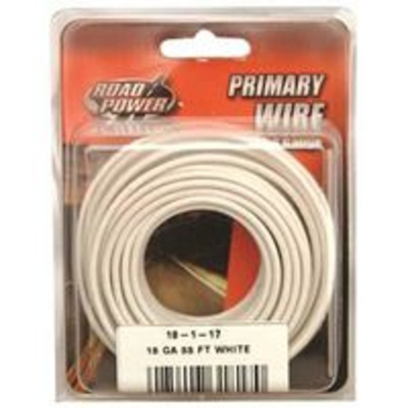 33′ White 18 Gauge Primary Wire