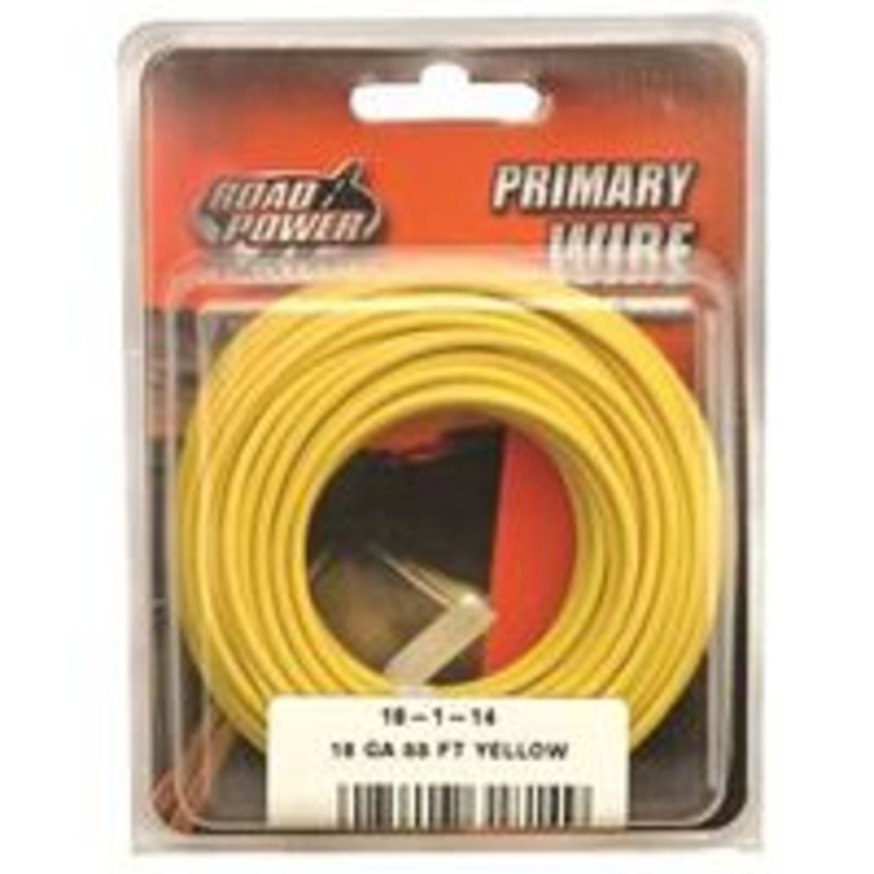 33′ Yellow 18 Gauge Primary Wire