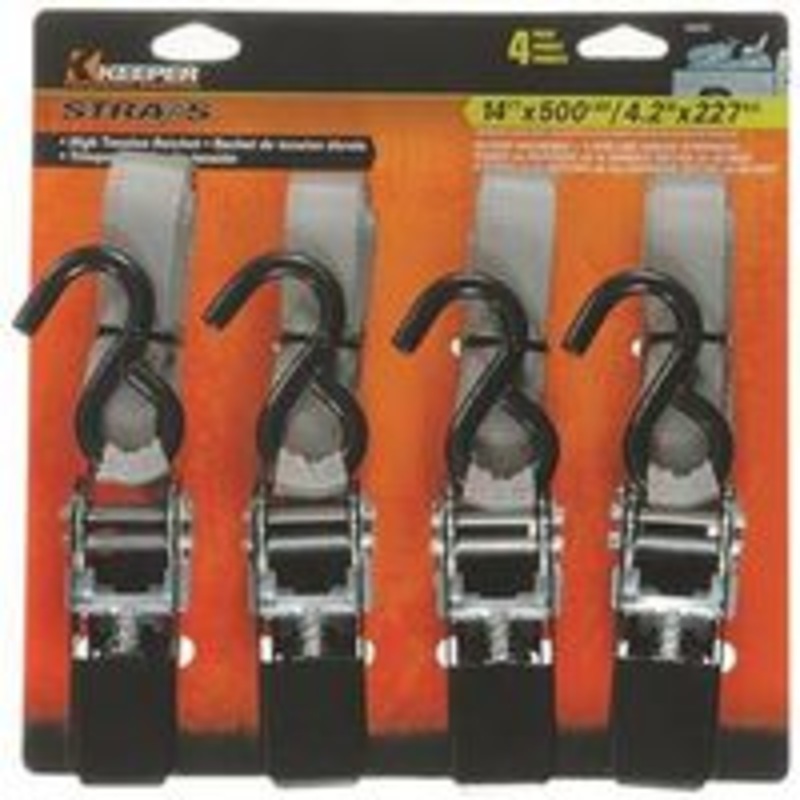4-Pack 14 Ratchet Tie Downs (4.55 lbs)