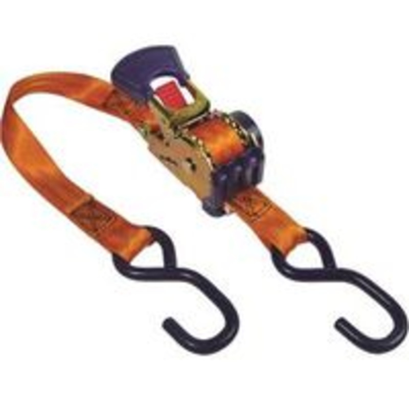 6-Foot Ratchet Tie Down Strap for Towing and Cargo Securement