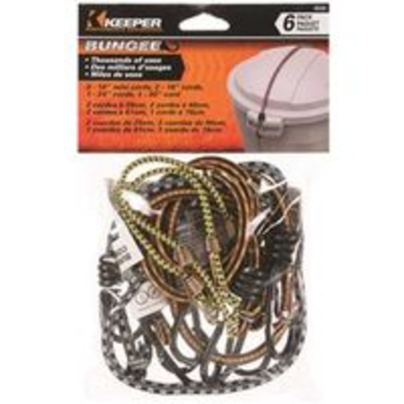 6-Piece Assorted Bungee Cord (2 lbs)