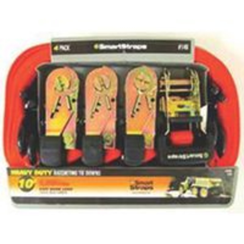 4-Pack 1 x 10′ Tie Downs (2.95 lbs)