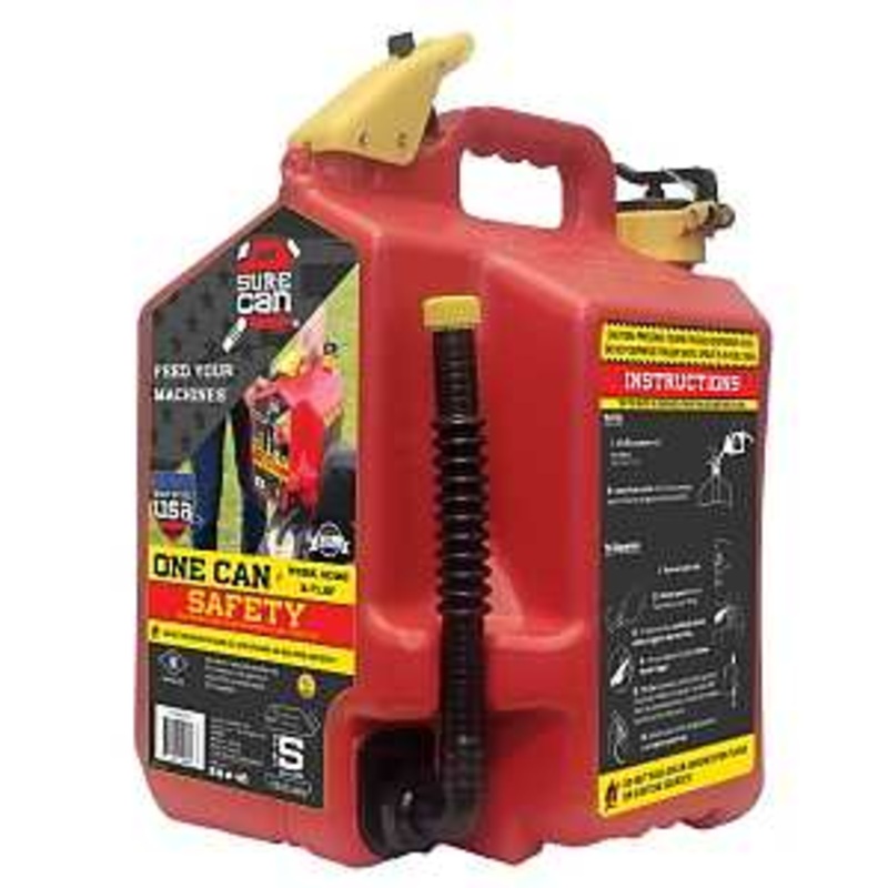 Gasoline HDPE Red Fuel Can – 5 Gallon