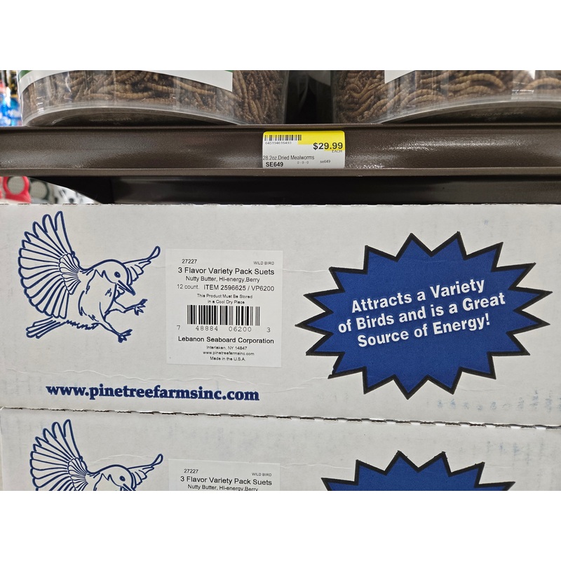 12-Pack Variety Suet Cakes for Wild Birds