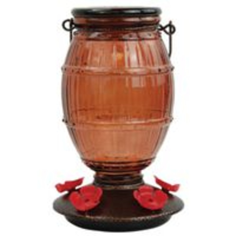 Feeder Hummingbird Glass Perch Bottle