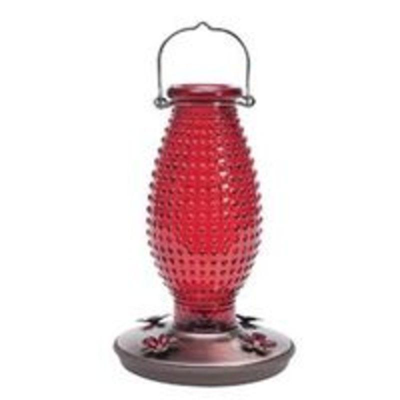 Feeder Red Hobnail Vintage