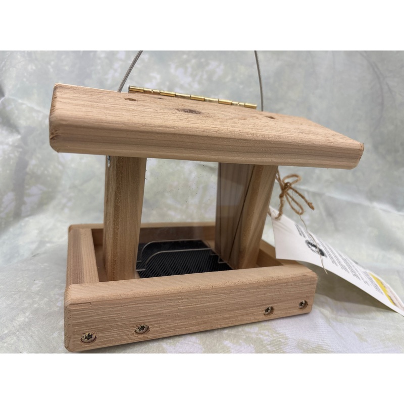Mini Cedar Hopper Feeder for Wild Birds