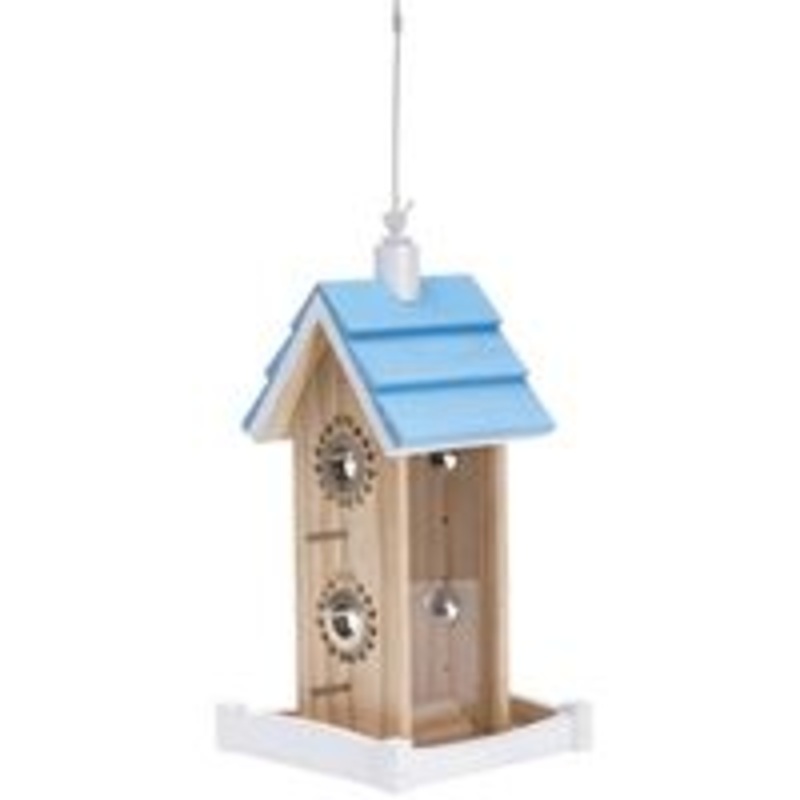 Wooden Bird Feeder House – 2 lb Capacity