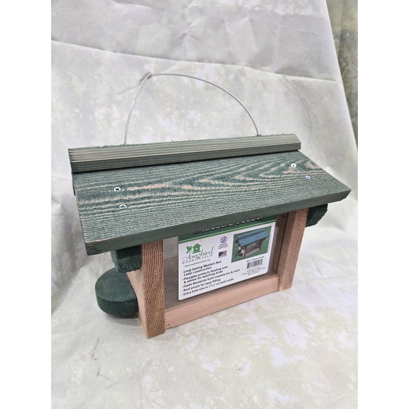 Wooden Bluebird Feeder