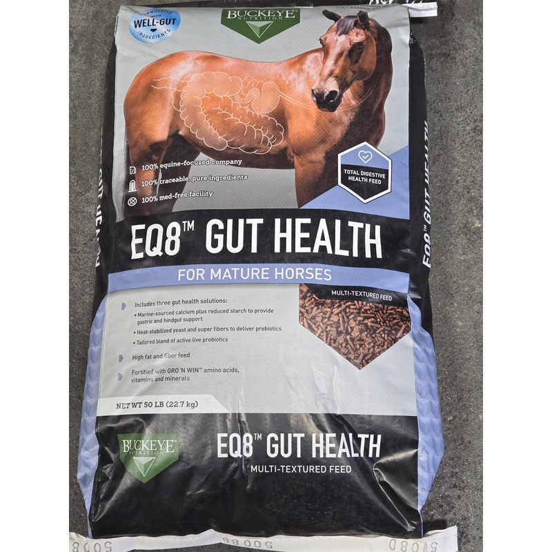 Buckeye EQ8 Gut Health Horse Feed (50 lbs)
