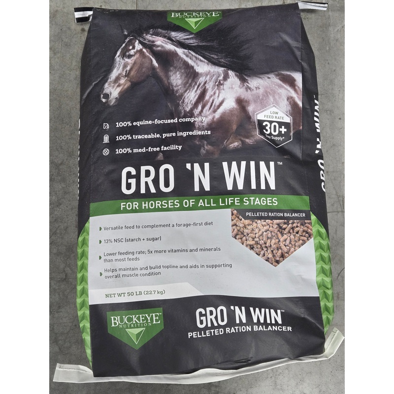 Buckeye Gro N Win Horse Feed (50 lbs)