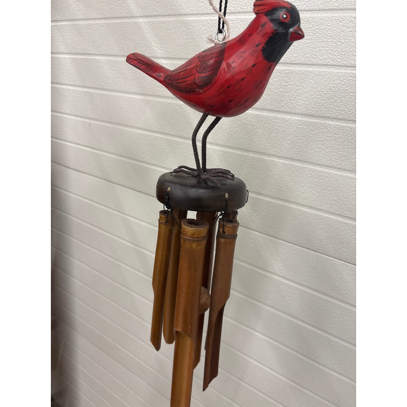 Cardinal Bamboo Wind Chime