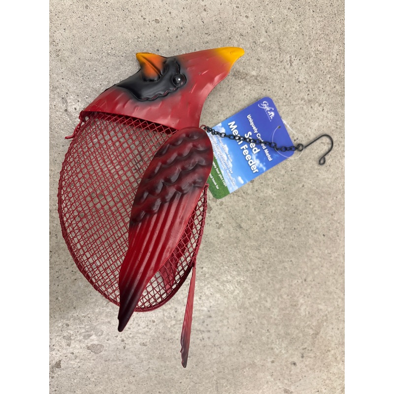 Cardinal Mesh Seed Bird Feeder
