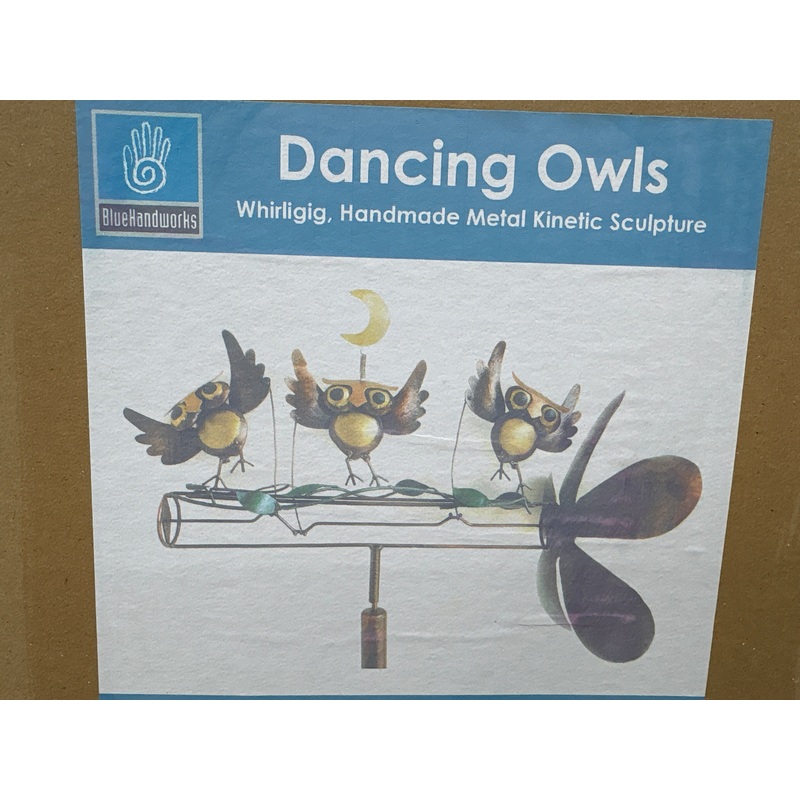 Dancing Owls Whirligig Garden Spinner