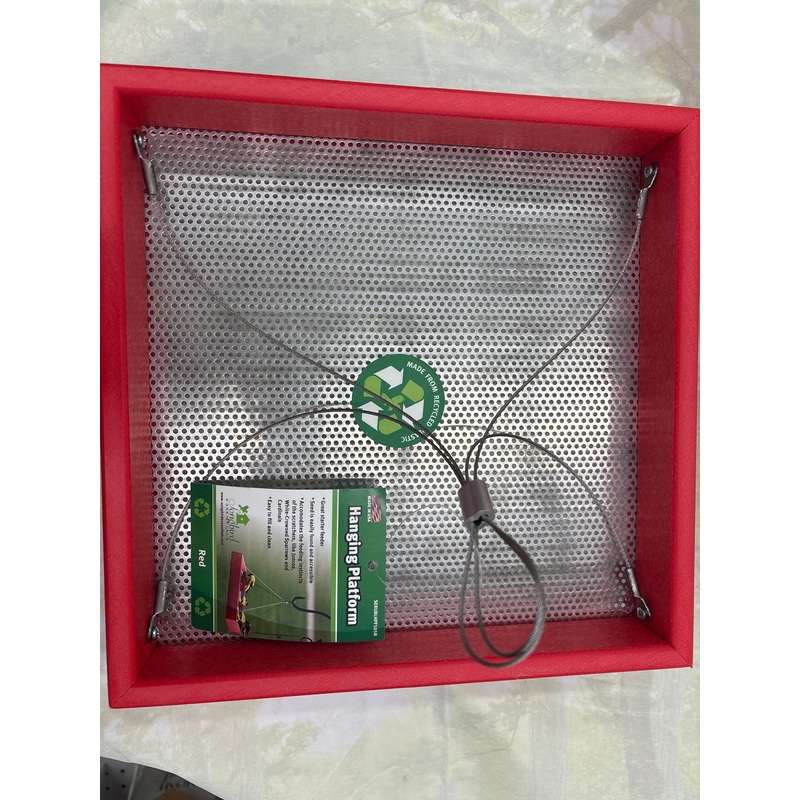 Red Hanging Bird Feeder