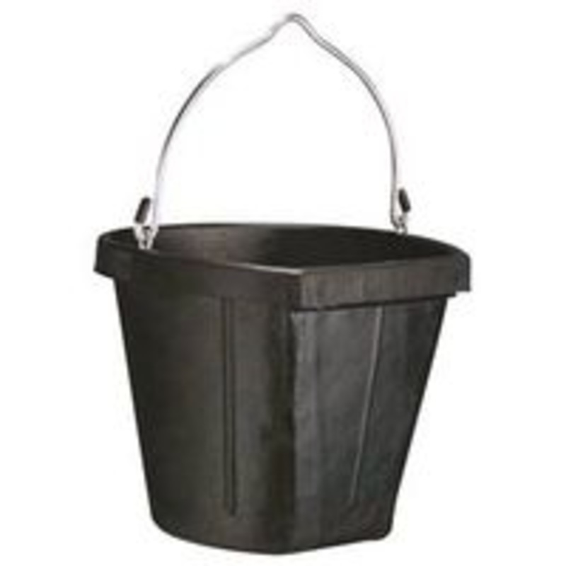 12 Qt Rubber Flat Back Bucket