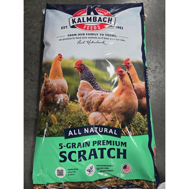 50 lb Kalmbach Scratch Feed for Chickens and Poultry (50 lbs)