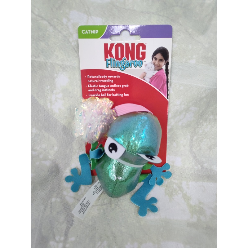 Kong Flingaroo Frog Cat Toy