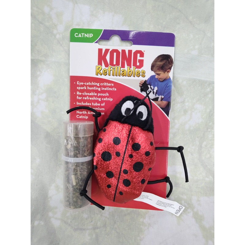 KONG RFLBLS Ladybug Cat Toy