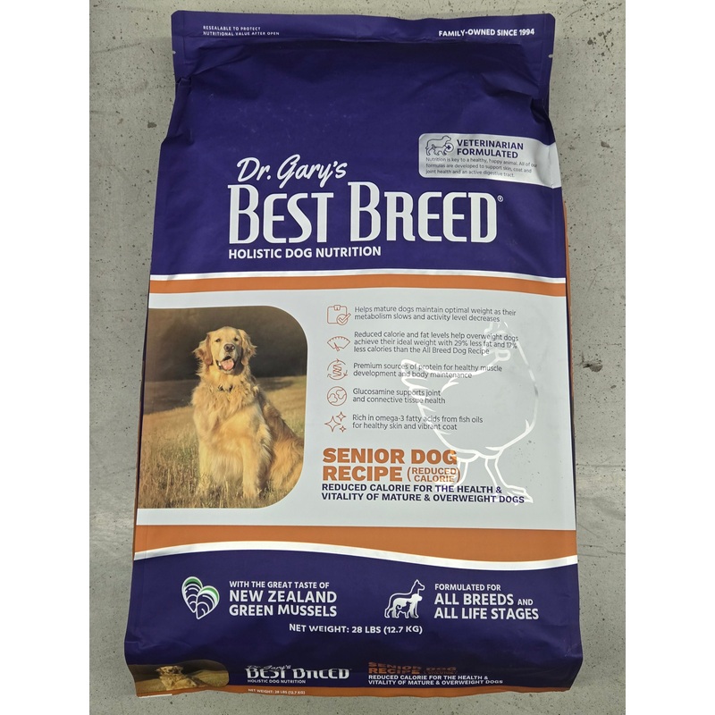 Best Brand Low-Calorie Senior Dog Food (28 lbs)