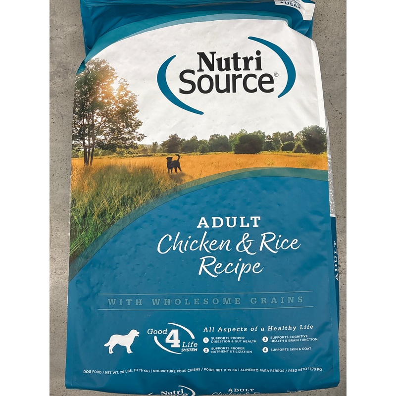 NutriSource Chicken and Rice Dog Food (26 lbs)