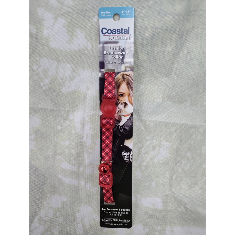 Red Plaid Breakaway Cat Collar