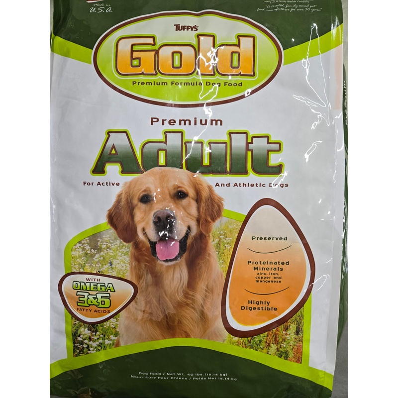 Tuffy’s Gold Premium Adult Dog Food (40 lbs)