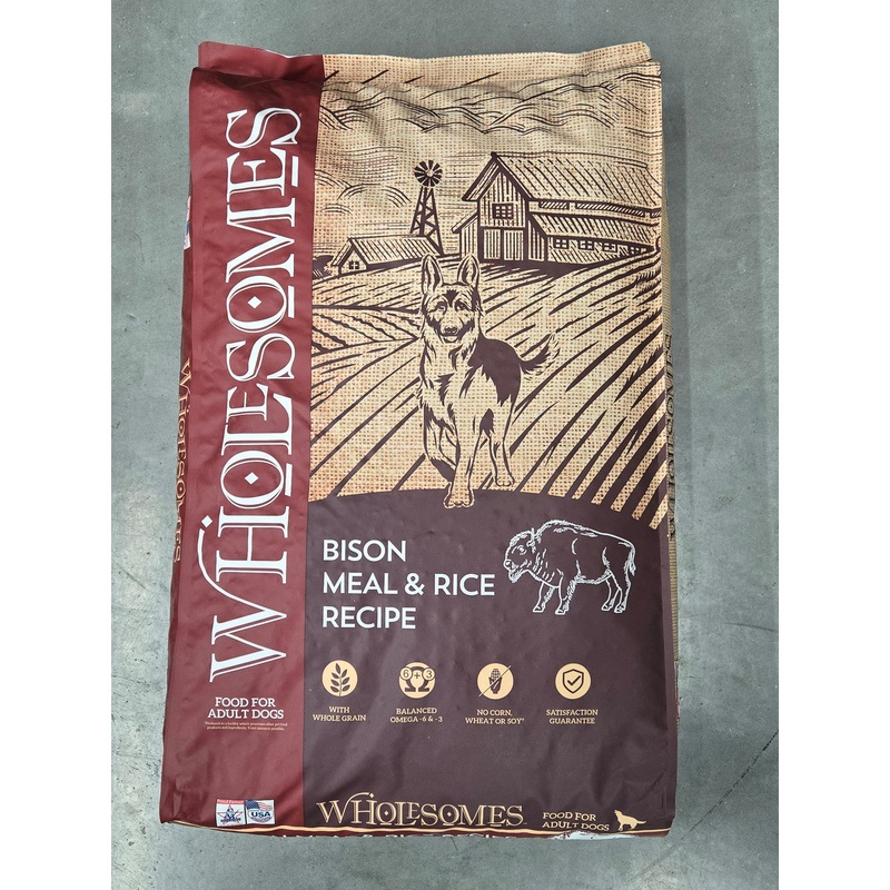 Wholesomes Bison and Rice Dog Food (35 lbs)