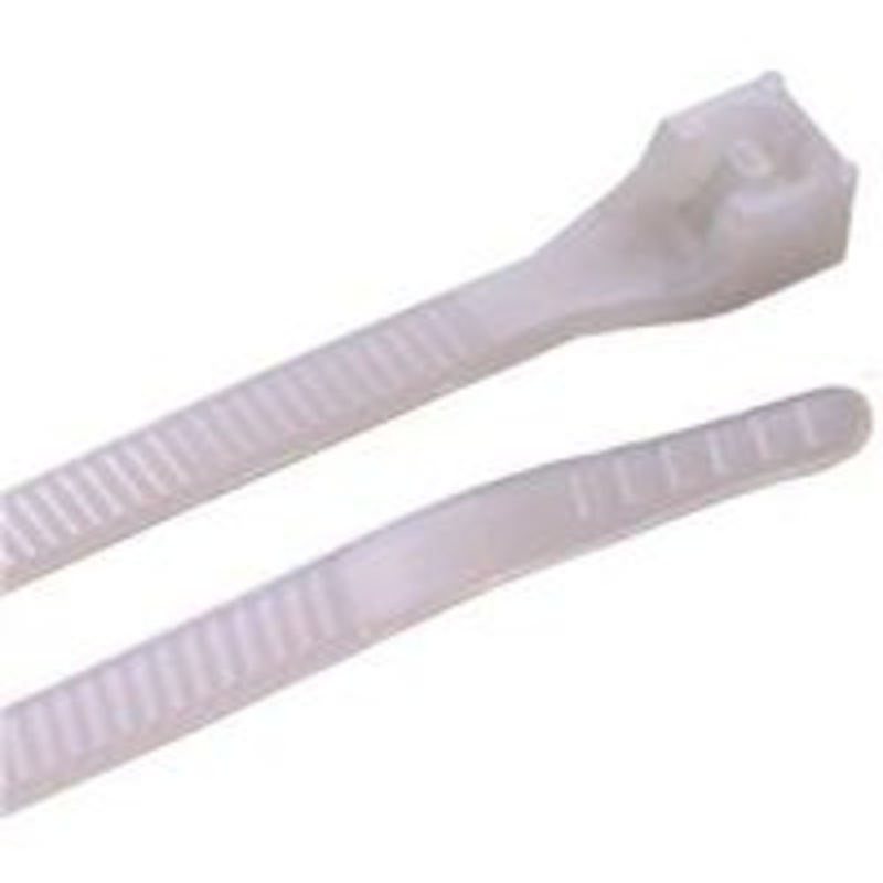 100 Pack 4 White Cable Ties