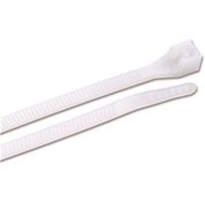 100 Pack 8 White Cable Ties