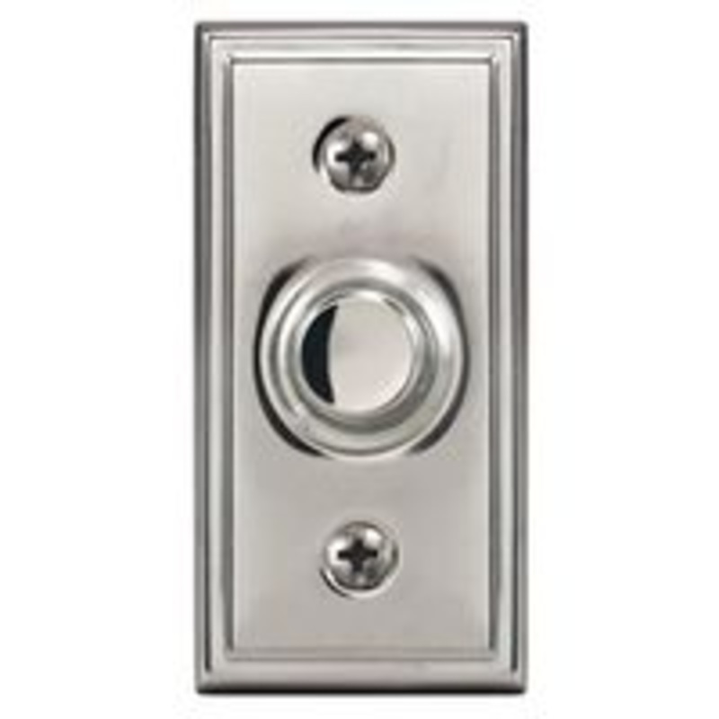 Doorbell Wireless Button Satin Nickel