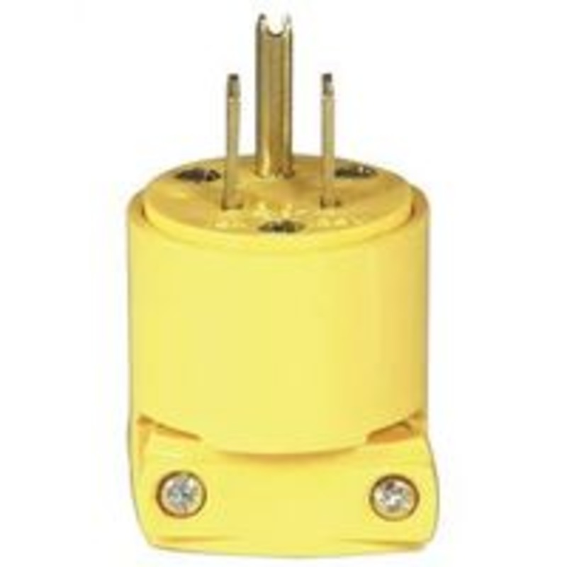 15A 120V Yellow Vinyl 3-Wire Electrical Cord