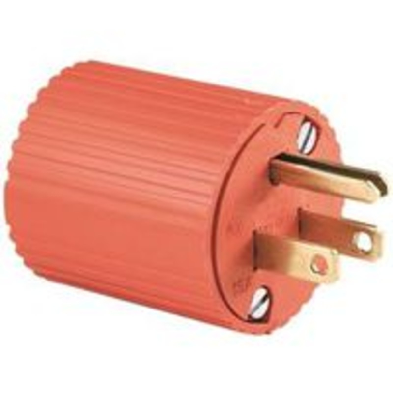 15A 125V Orange 3-Wire Electrical Plug