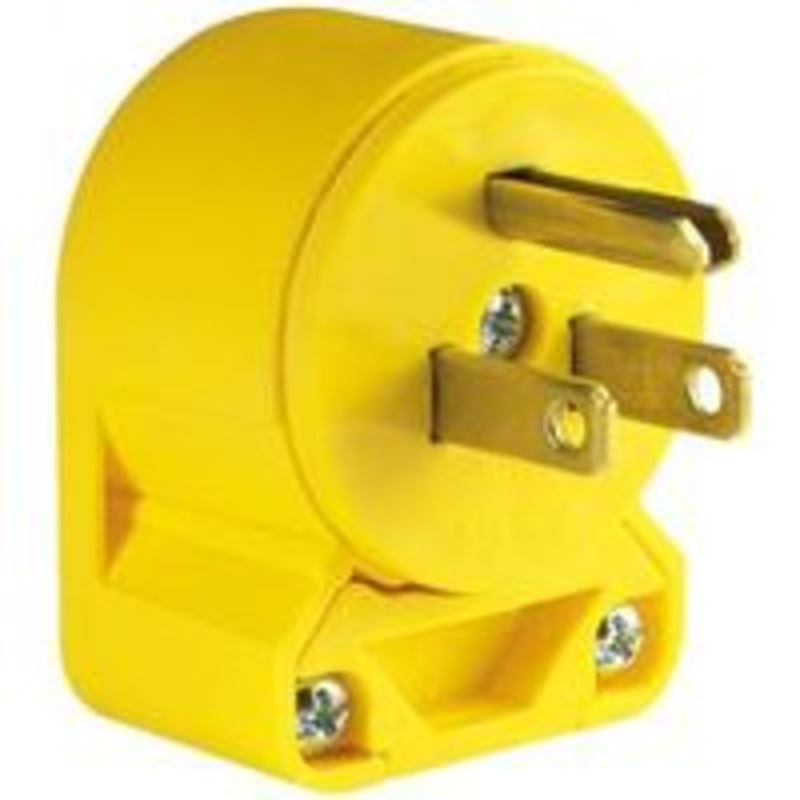 15A 125V White Angle Plug