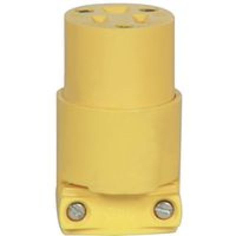 15A 125V Yellow Ground 3-Wire Connector