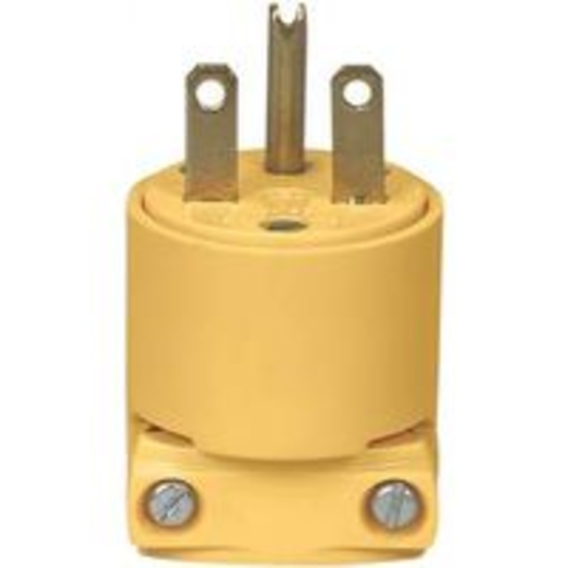 15A 250V White Armor Plug