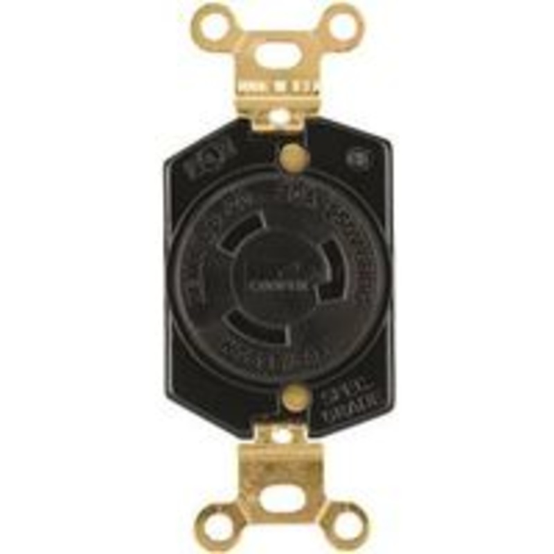 20A 250V Black Locking Outlet