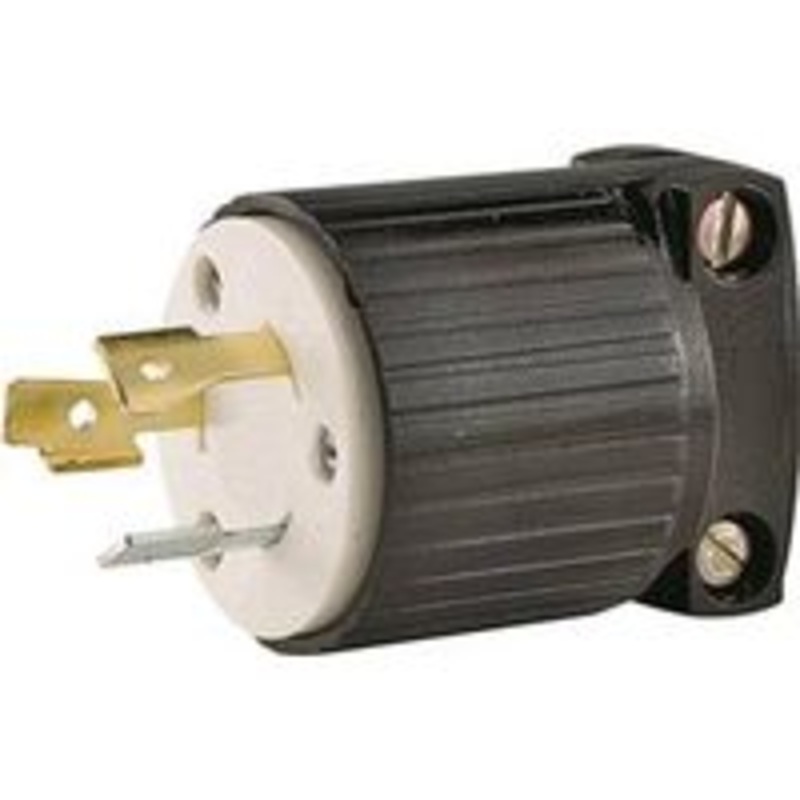 20A Black and White Locking Plug