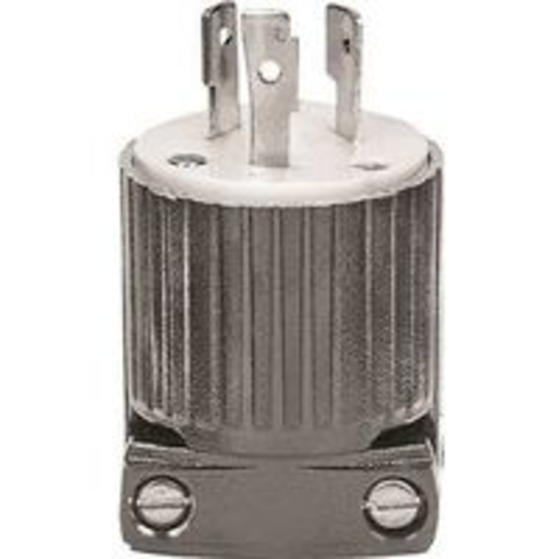 20A Black/White 3-Wire Plug