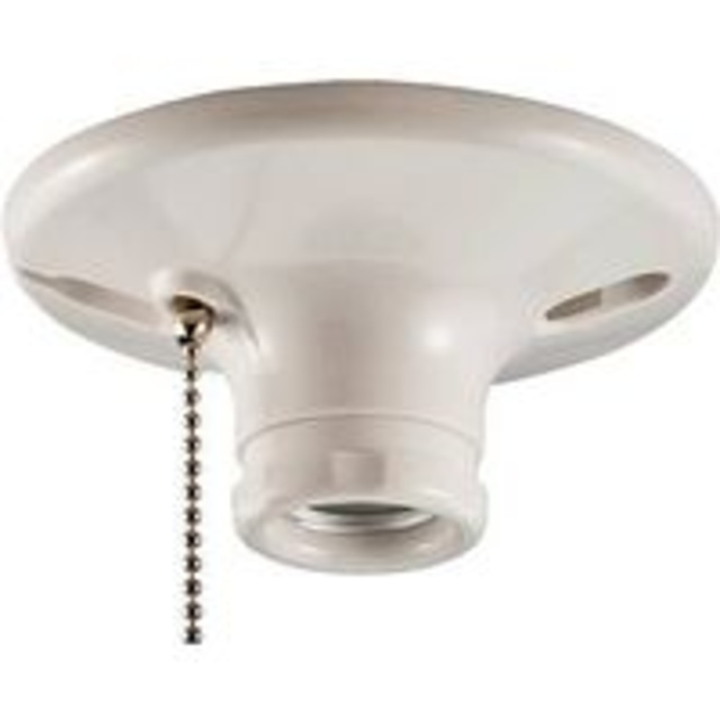 250W White Pull Lampholder