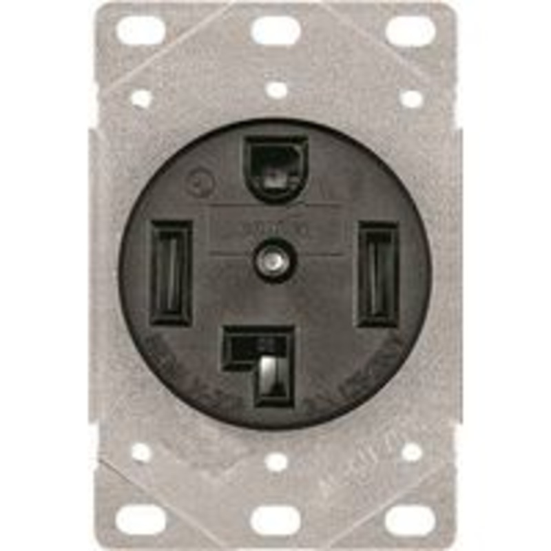 30A Black Flush Dry Outlet
