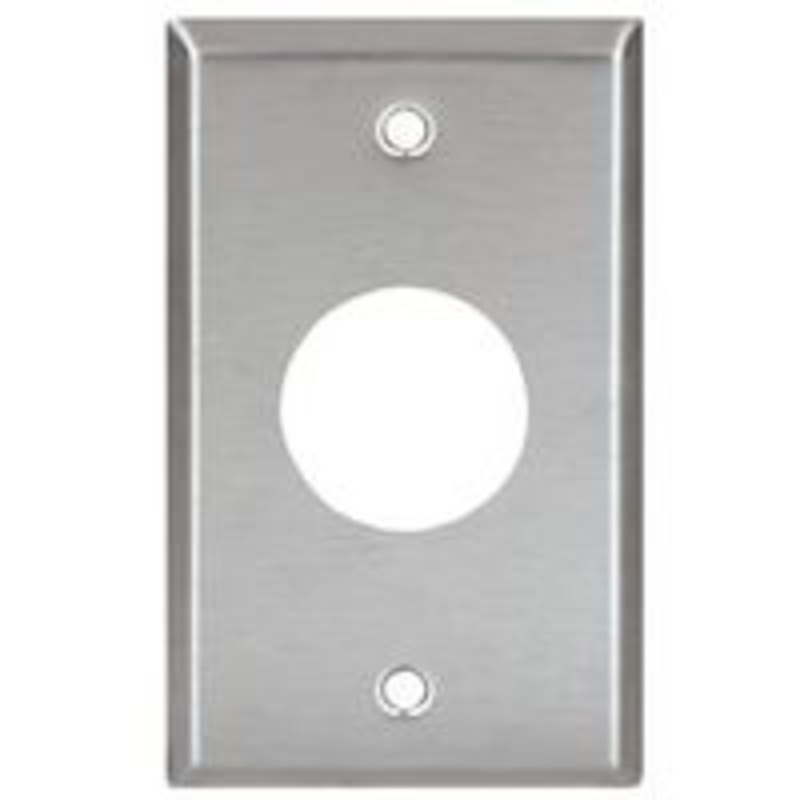 Receptacle 1-Gang Stainless Steel Single Cover Plate