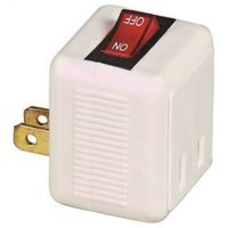 White Plug-In Cord Switch