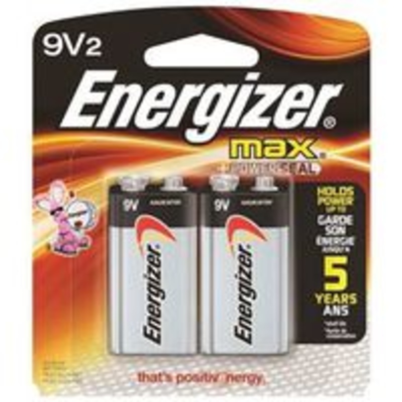 2-Pack 9V Alkaline Batteries