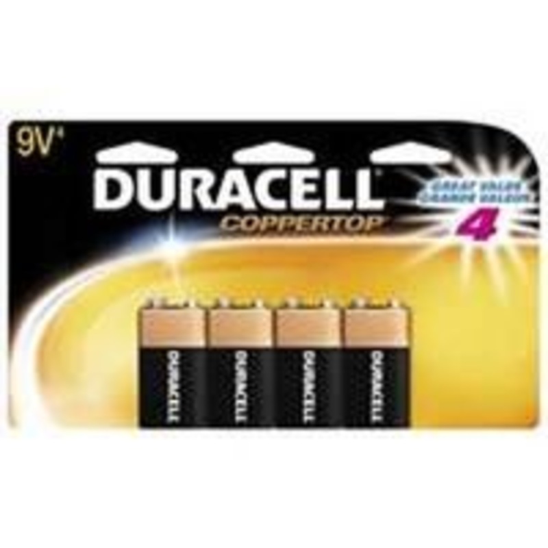 4-Pack 9V Alkaline Batteries