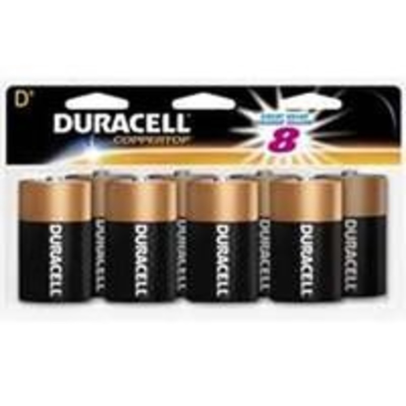 8-Pack D Alkaline Batteries (2.73 lbs)