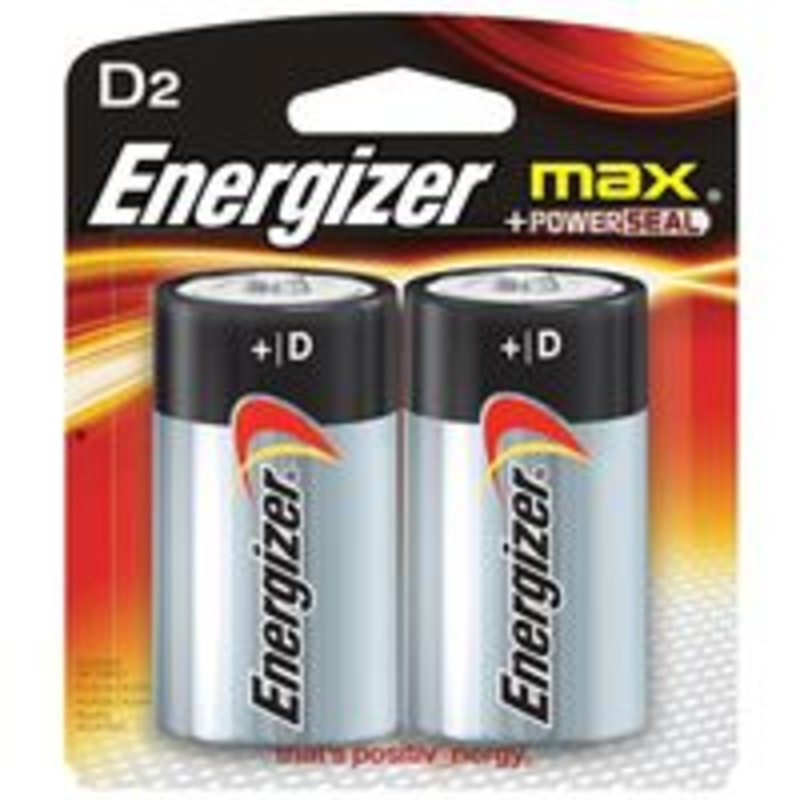 Battery Max D Alkaline Batteries – 2 Pack