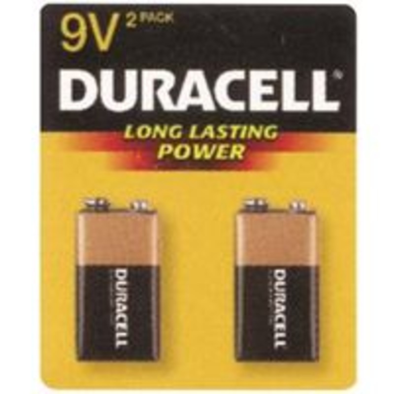 Dura 2-Pack 9V Alkaline Batteries